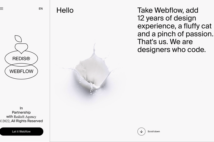 Redis Webflow website preview